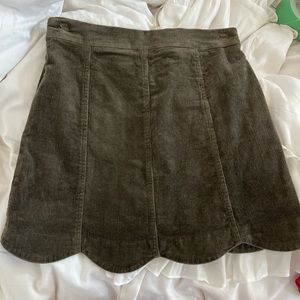 Olive green corduroy skirt!